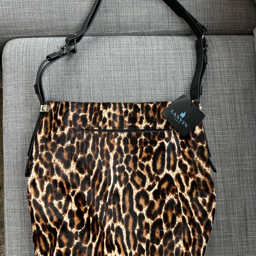 Lanvin Leopard Print Shoulder Bag